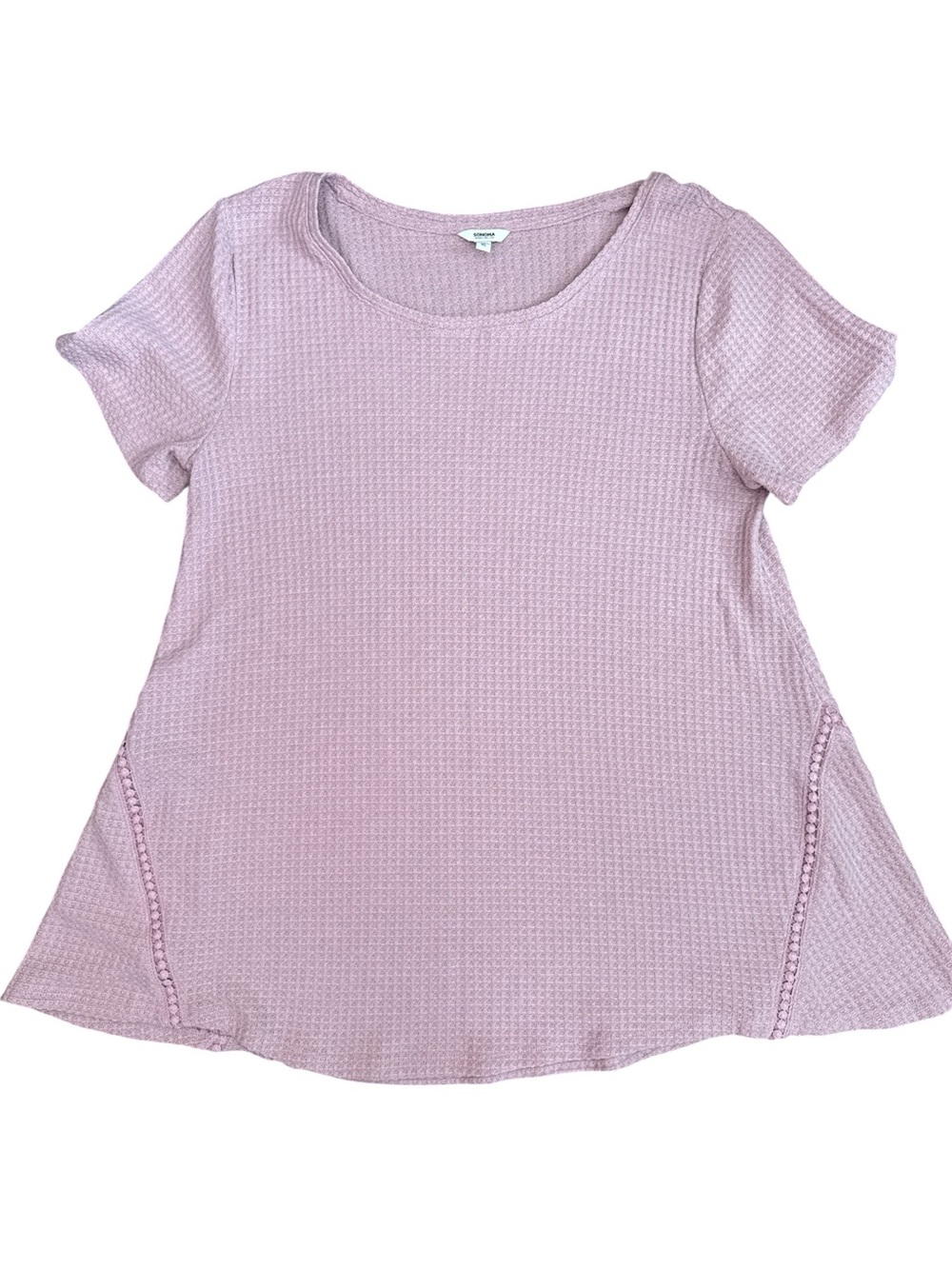 Sonoma Waffle Knit Short Sleeve Top, size XL